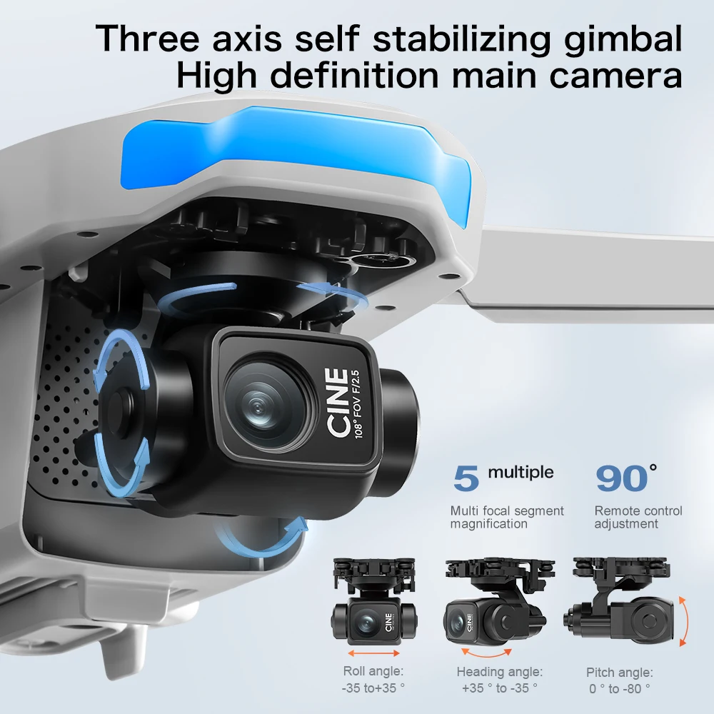 Oryginalny składany dron RC S- – Drone Gimbal 3 Axis recenzja i cena
